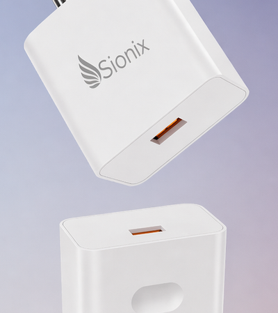 SIONIX 20W USB-A GaN Charger in white
