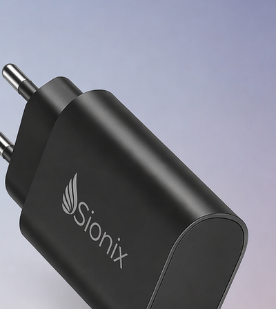 SIONIX 25W PD charger in black