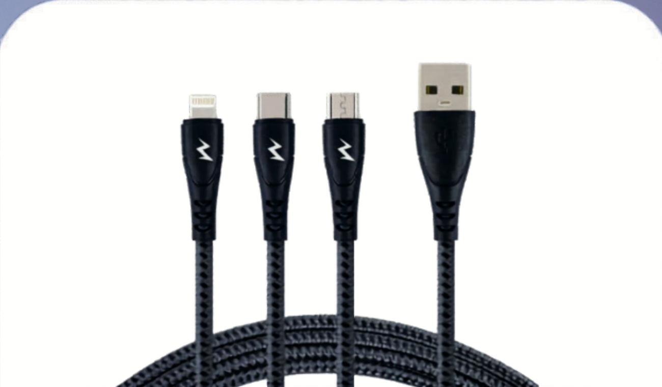 Wholesale Charging Cable - SIONIX 3-in-1 Braided Multi-Pin Cable